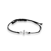 White Gold & Diamond Cross Bracelet - Dracakis Jewellers